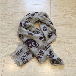 Rare fringed Alexander McQueen Skull Scarf